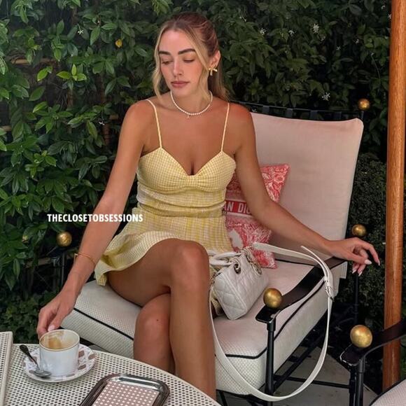 Zara Yellow Gingham Smocked Mini Dress - Picture 7 of 14